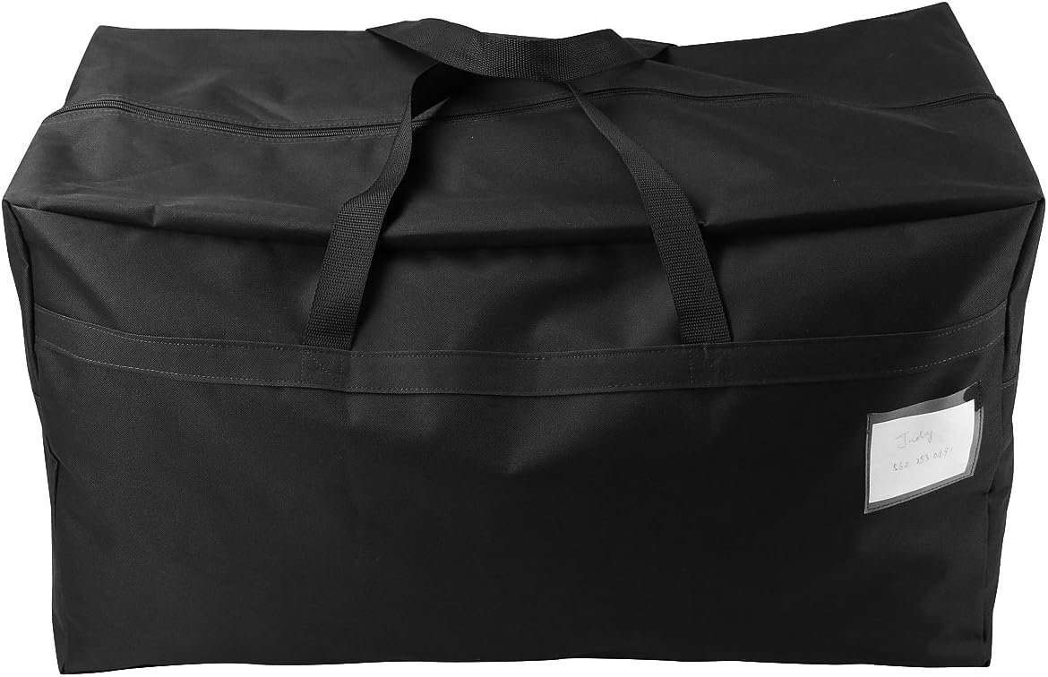 3-Side Zip Open Storage Bag for Christmas Trees & Party Ornaments - 27.5x16.5x13.8, Black Dots