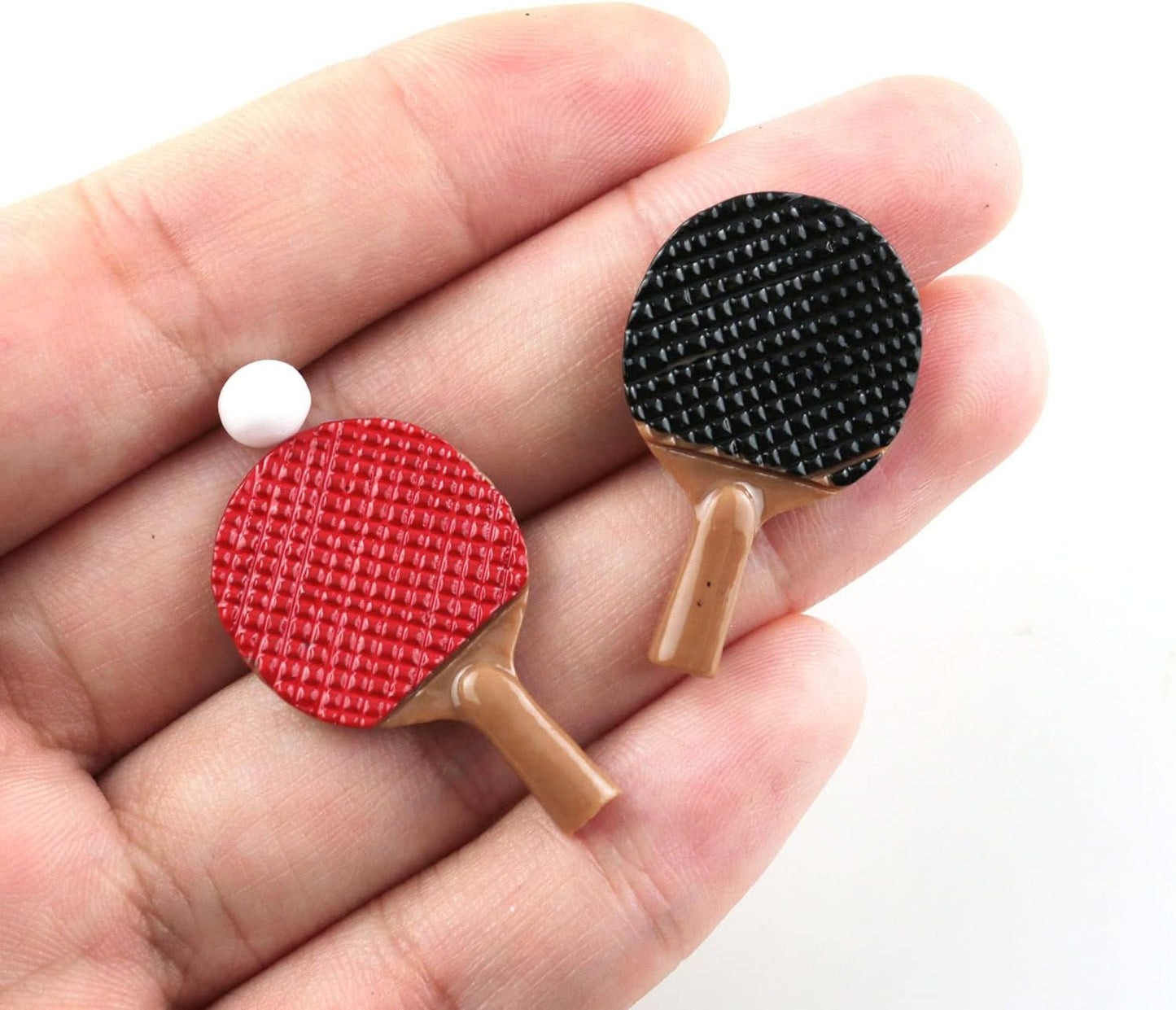 TAODAN Mini Table Tennis Set - 3-in-1 Dollhouse Ping-Pong Rackets & Balls (2 Rackets, 1 Ball)