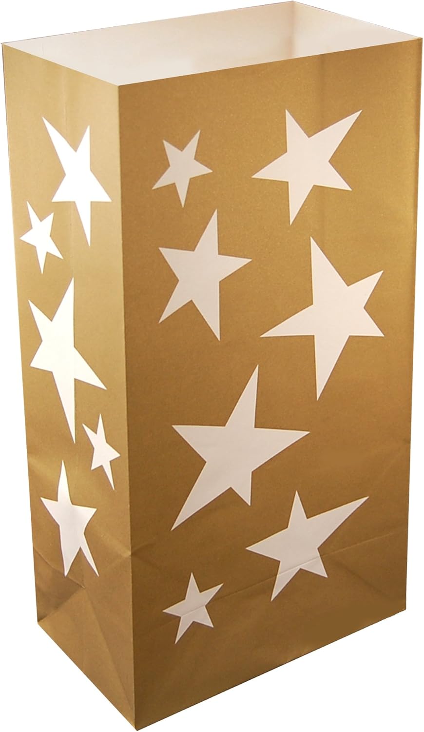 Gold LumaBase Paper Luminaria Bags - Set of 24 for Outdoor Decor