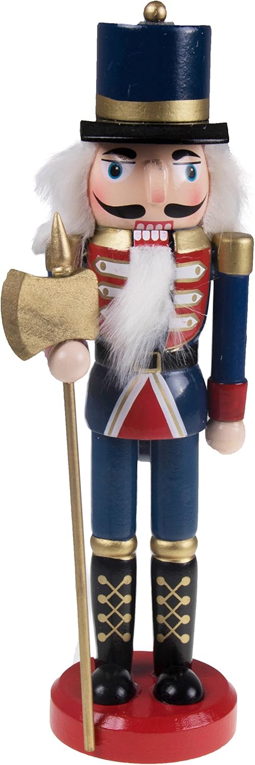 Red Prince 12-Inch Wooden Nutcracker - Festive Christmas Décor for Shelves & Tables