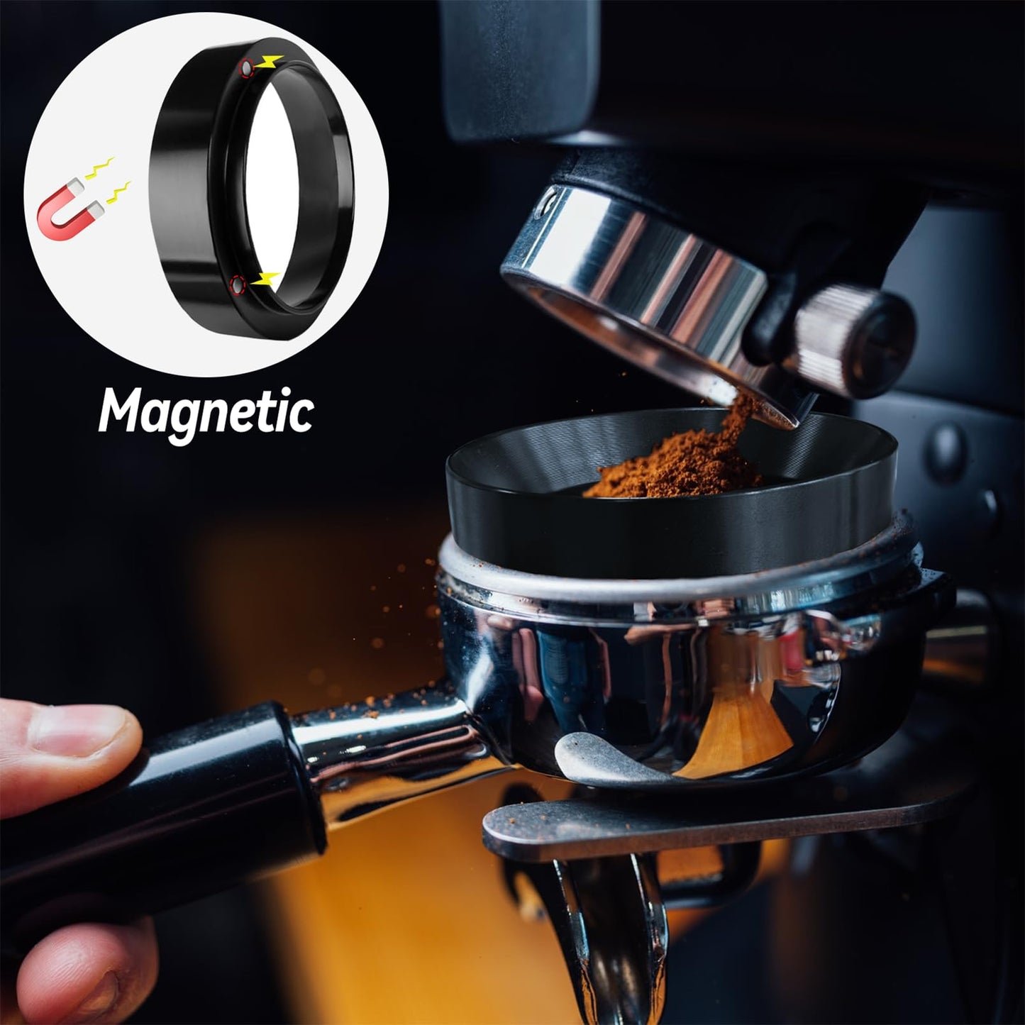 Coffee Espresso Tamper Set, 51mm Espresso Tamper & WDT Tool, Espresso Dosing Funnel, Silicone Gel Coffee Tamper Mat, Espresso Accessories