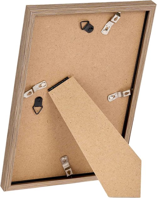 JCJMY 11x12 Rustic Brown Picture Frame - Versatile Wall Hanging or Tabletop Display | Shatter Resistant Plexiglass