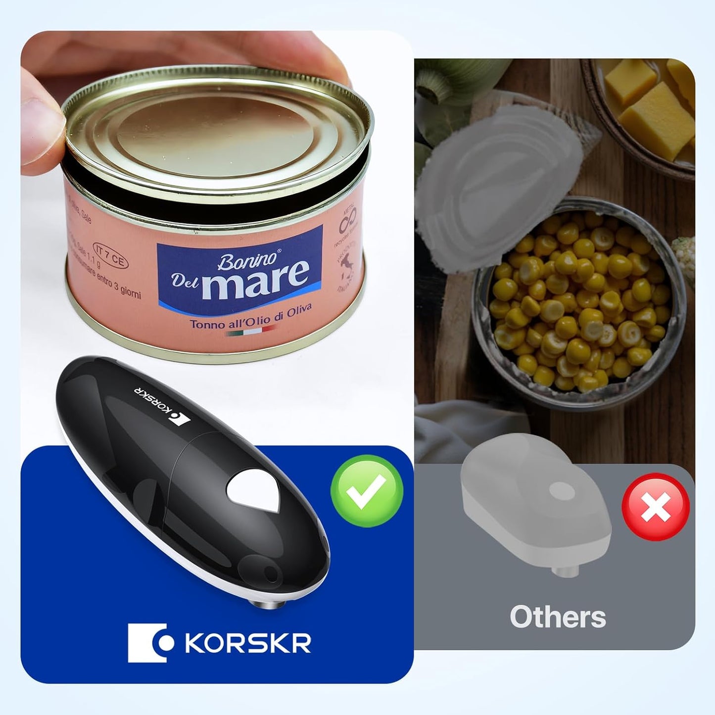 Skiennix Electric Can Opener - Hands-Free, Smooth Edge Design for All Can Sizes | Ideal Kitchen Gadget for Seniors