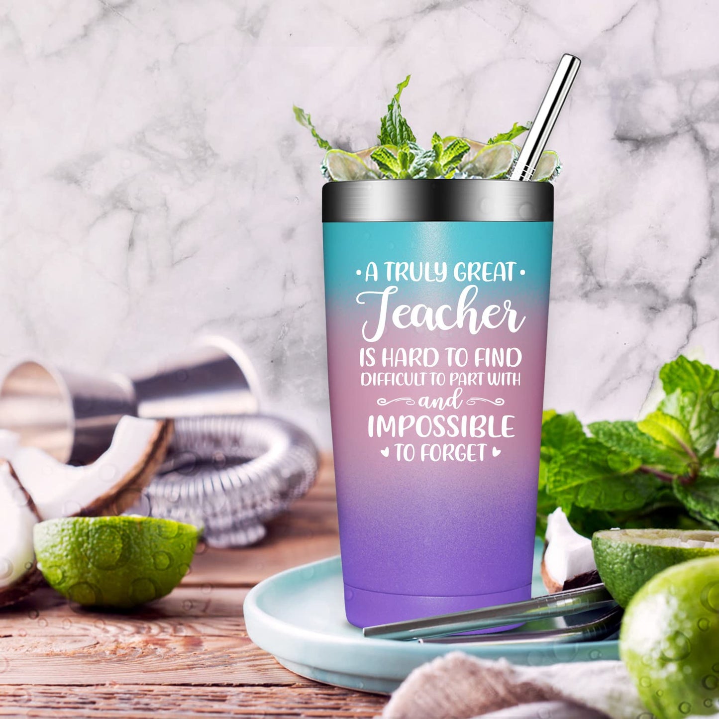 Grifarny Teacher Gifts for Women - Teacher Appreciation Gifts - Teacher Christmas Gifts - Birthday Teachers Day Gifts for Teachers - A Truly Great Teacher Is Hard To Find Tumbler 20oz