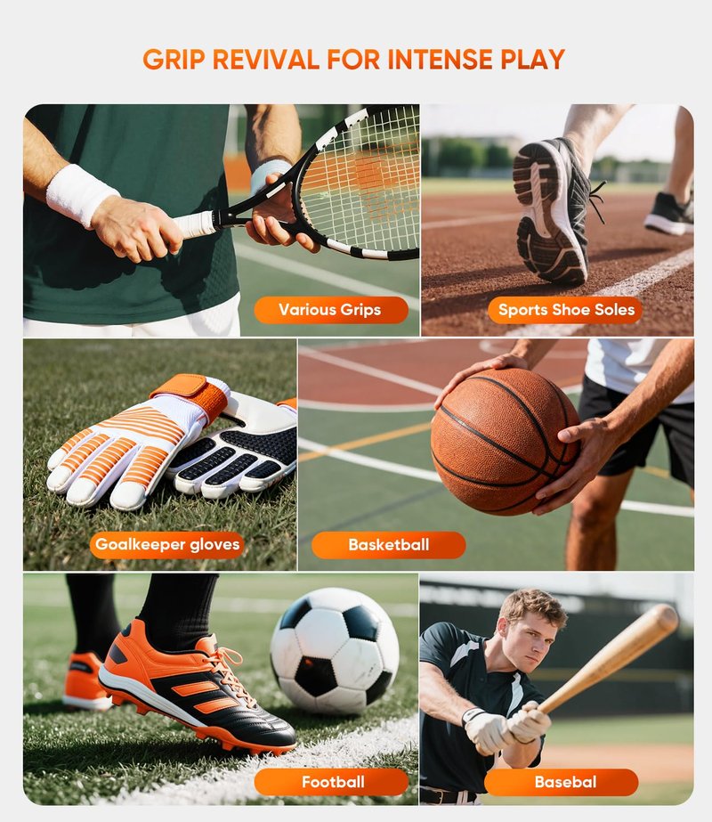 NIMOSY Pro Sport Grip Cleaner Kit - Golf Club & Pickleball Paddle Grip Care Set with Spray, Brush & Microfiber Towel - Restores Grip for Baseball, Tennis, Soccer Goalie Gloves - Perfect Sports Gift