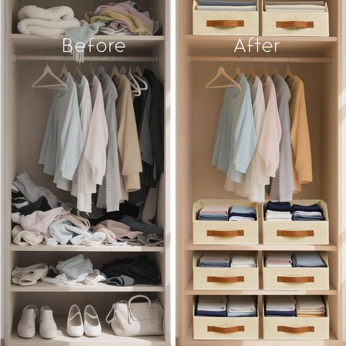 Homsorout Fabric Storage Bins for Organizing - 6 Pack Large Trapezoid Collapsible Storage Bins with Front Handle, Closet Organizers and Storage for Bedroom, Home Shelves, Small Spaces, Beige
