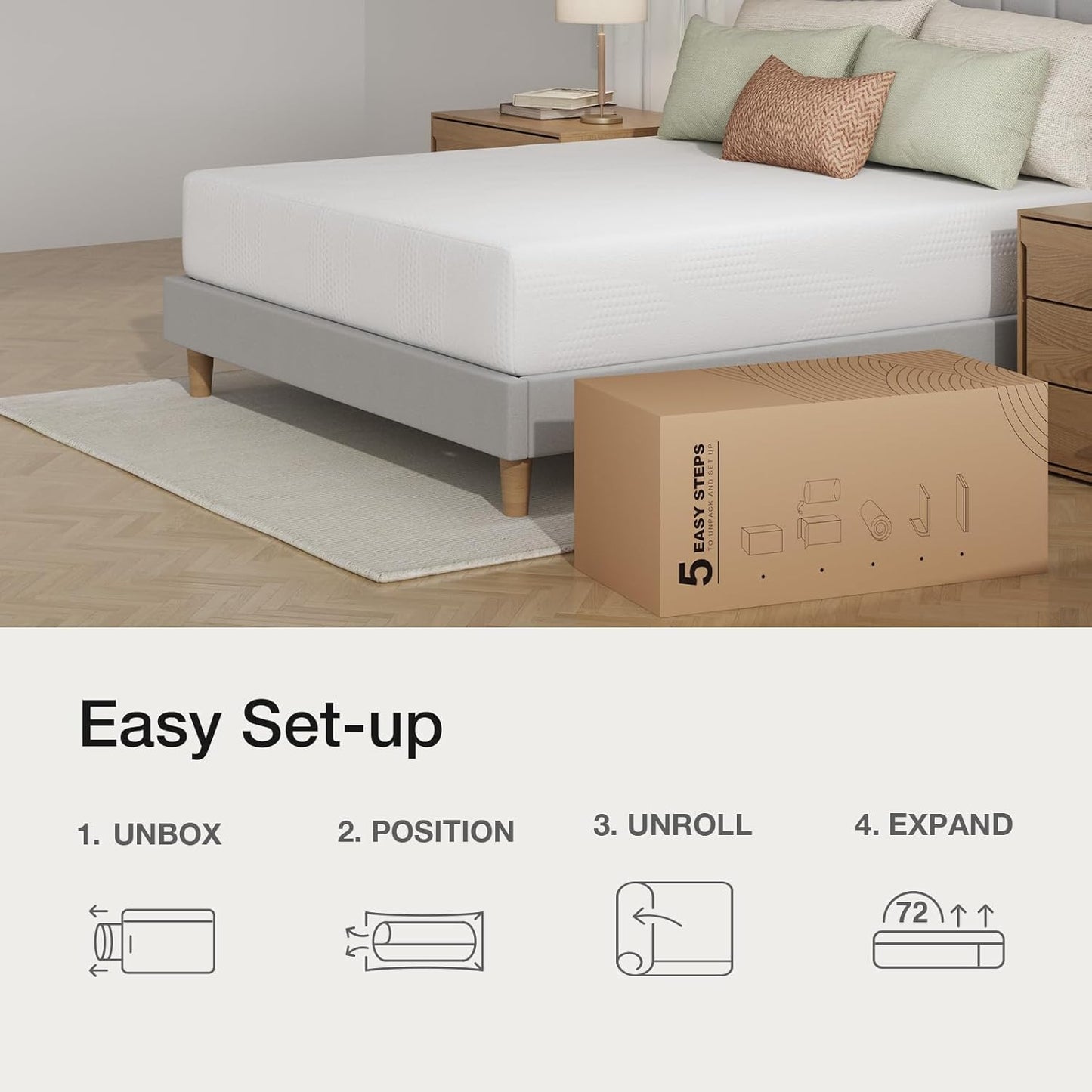 Novilla Twin Mattress - 10 Inch Gel Memory Foam for Cooling Sleep & Pressure Relief | CertiPUR-US Certified