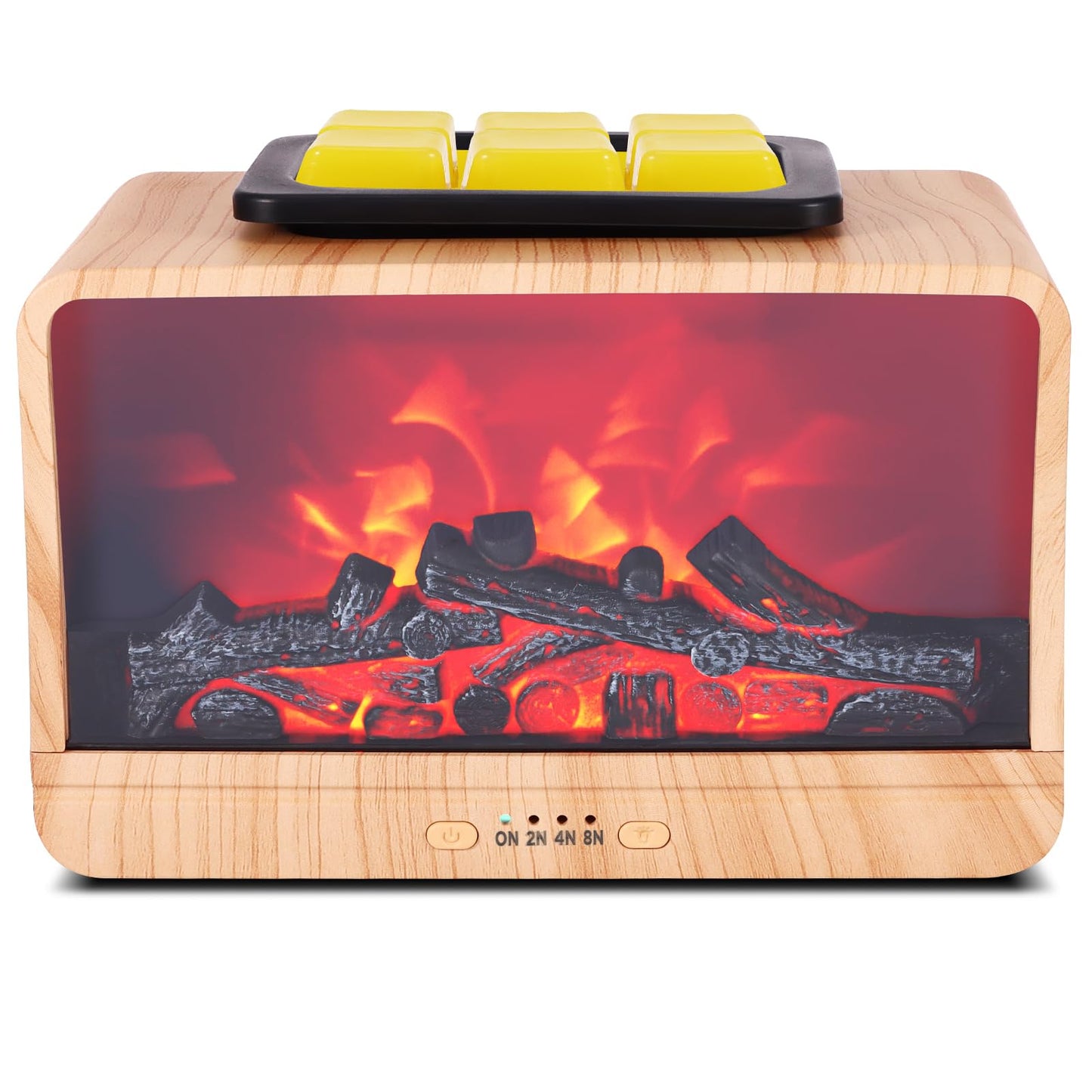 Wax Melt Warmer, Dynamic Flame Fireplace Wax Warmer Wax Melter for Scented Wax with Timer Electric Candle Wax Warmer, Wax Burner Christmas Candle Warmer for Home Bedroom Bathroom Office Decor & Gift