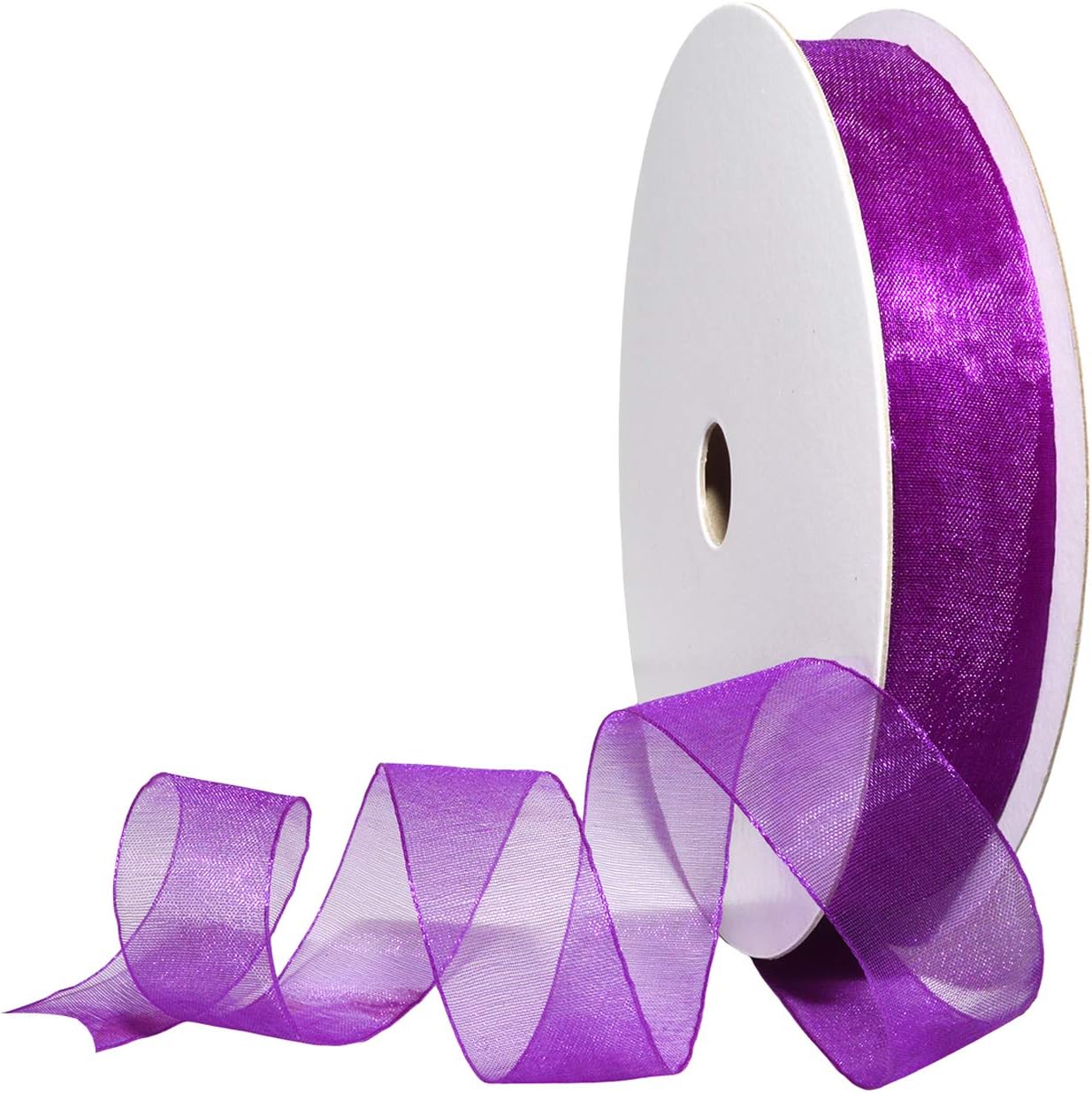 Red Organdy Nylon Ribbon - 5/8 Inch x 100 Yards | Morex 91803/100-609