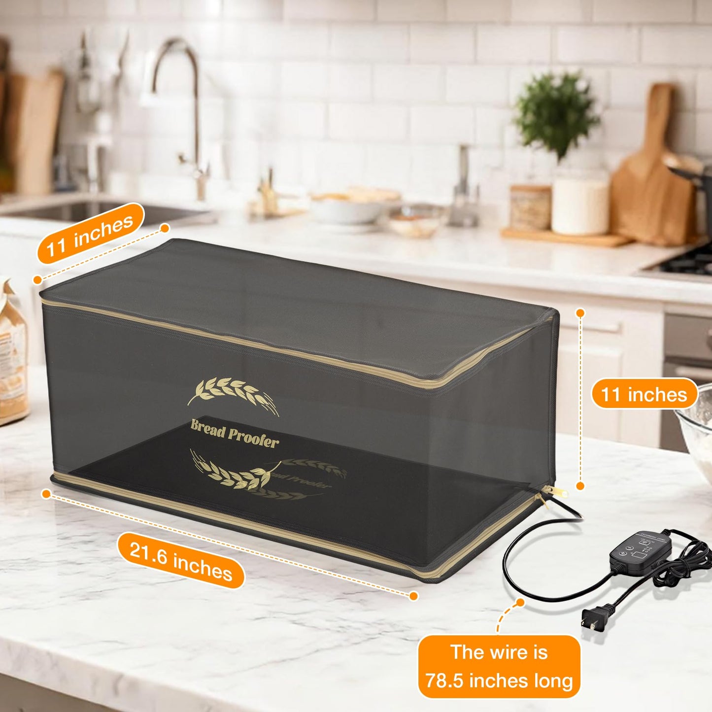 Ftzataz Sourdough Warming Mat with Bread Proofer Warming Box, Sourdough Heating Mat Used to Provide Sufficient Temperature for Bread Proofing, Sourdough Warming, Sourdough Heating, Dough Riser