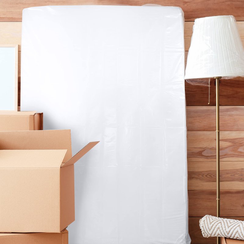 Utopia Home Twin Size Mattress Cover for Moving, 4 Mil Heavy Duty Plastic Mattress Bag for Disposal, Mattress Encasement Fits Mattresses up to 14 Inches, Mattress Bags for Moving