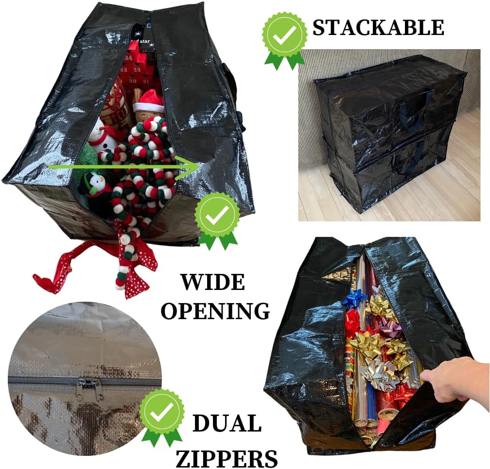 Extra Large Packing Bags for Moving - 5.5ft Storage Totes with Zippers & Handles for Cushions, Comforters, Camping