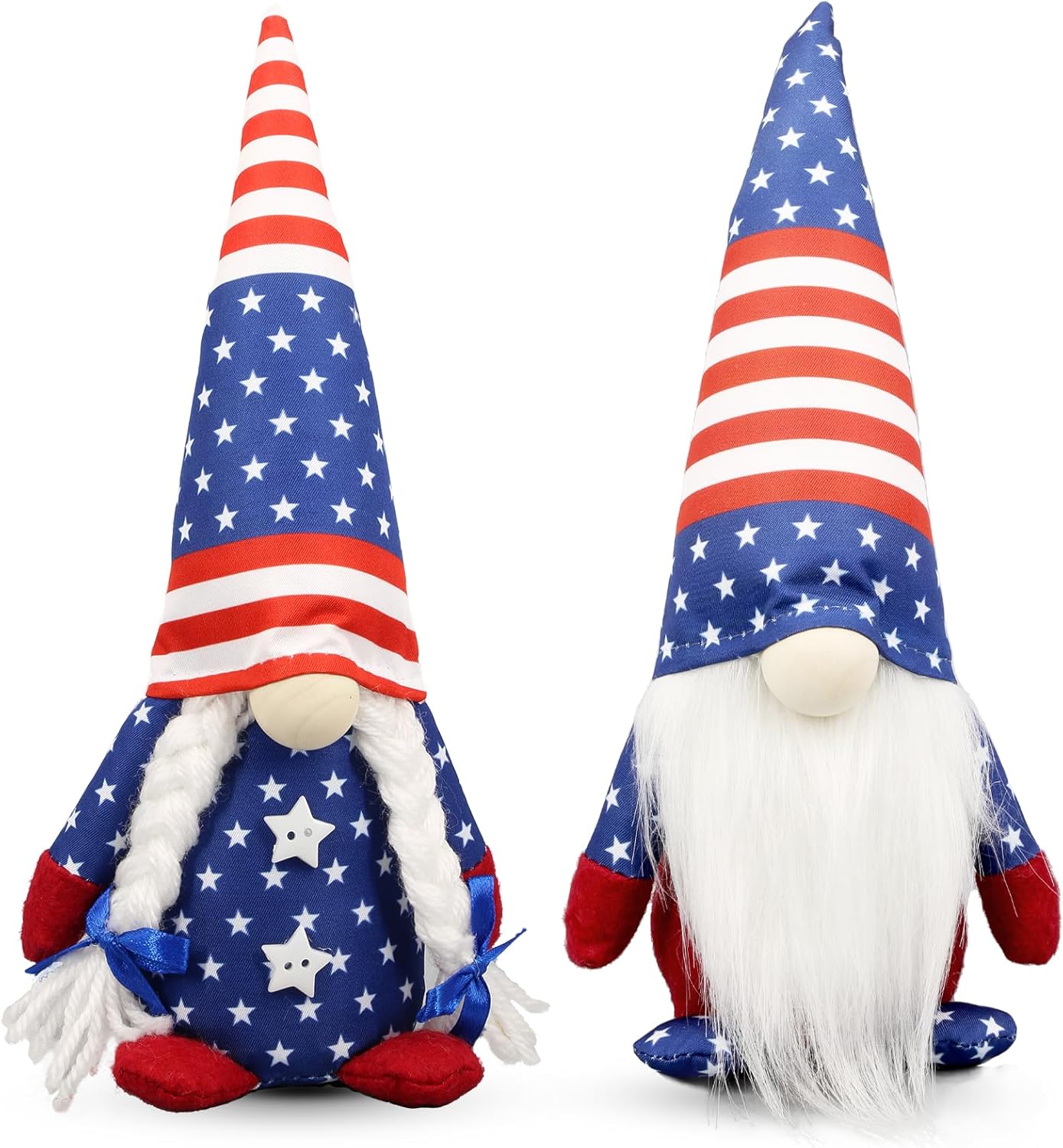 Skiennix 4th of July Gnomes - Patriotic USA Home Decor | Red, White & Blue Figurines for Indoor Use