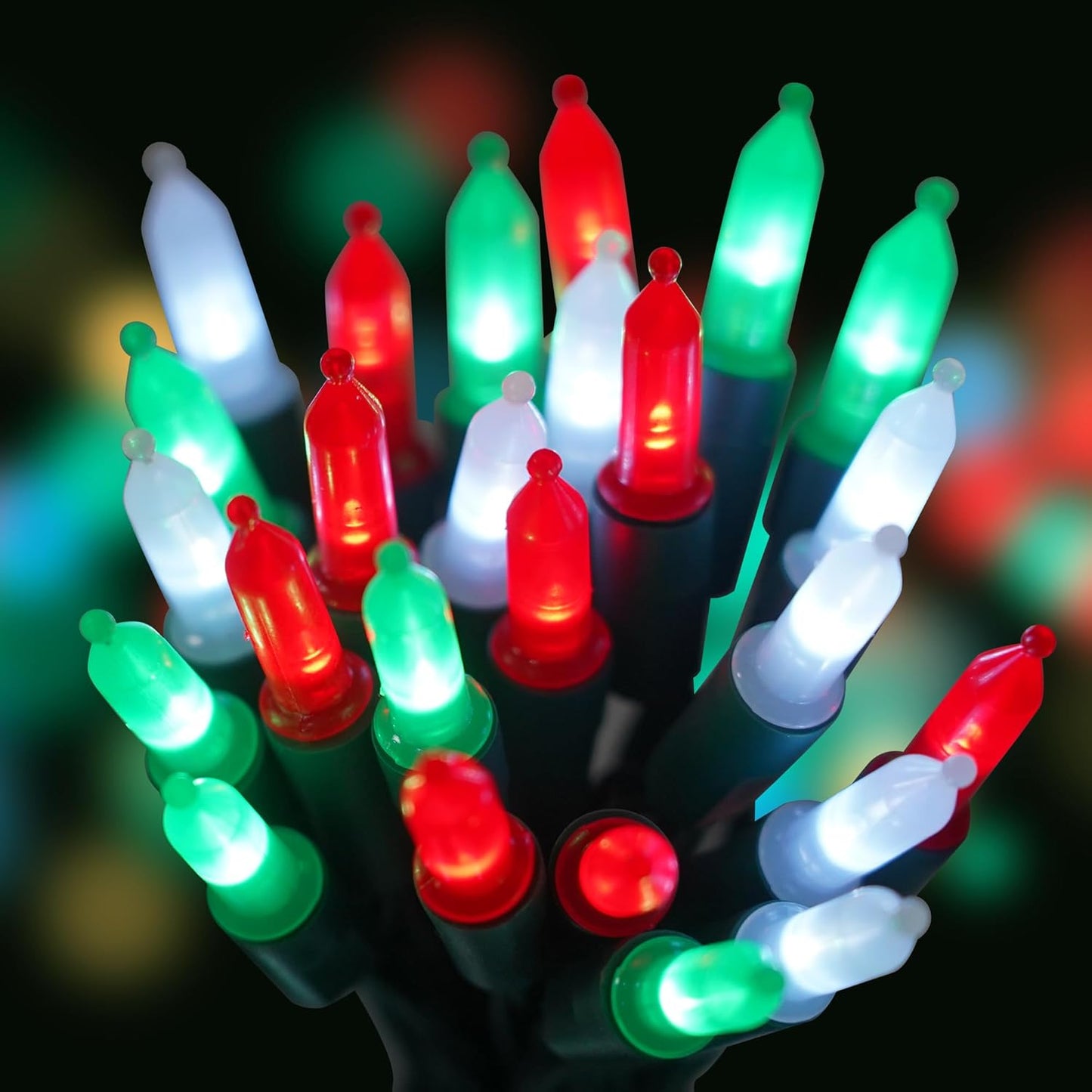 100 LED Battery-Powered Christmas String Lights - 36ft Fairy Lights with Timer for Garden & Home Decor - Warm White, 2-Pack