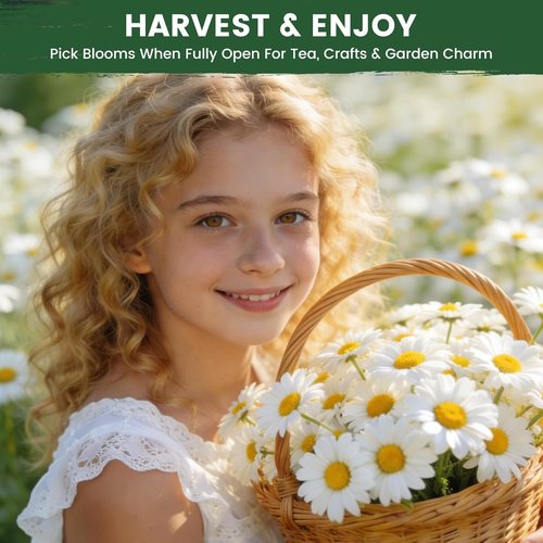 German Chamomile Seeds - 10,000+ Non-GMO Heirloom Seeds for Herbal Tea & Pollinator Attraction | USDA Zones 4-9