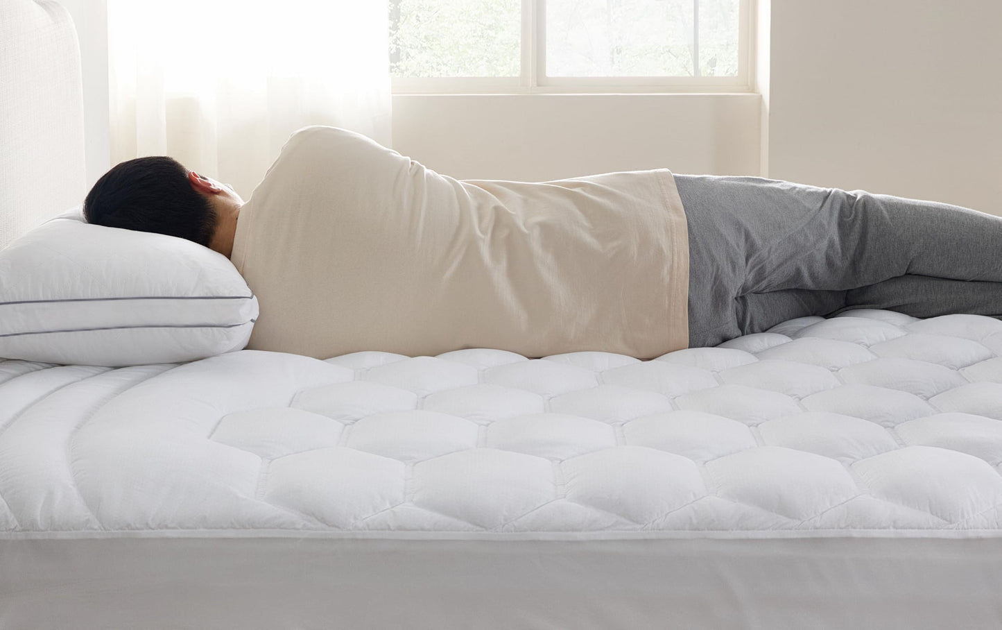 Bedsure Twin XL Mattress Pad 2 Pack - Soft Mattress Topper for College Dorm Essentials, Extra Long Twin Bed Protector Cover with 8-21 Inches Deep Pocket, White, 2 Pack, 39x80 Inches