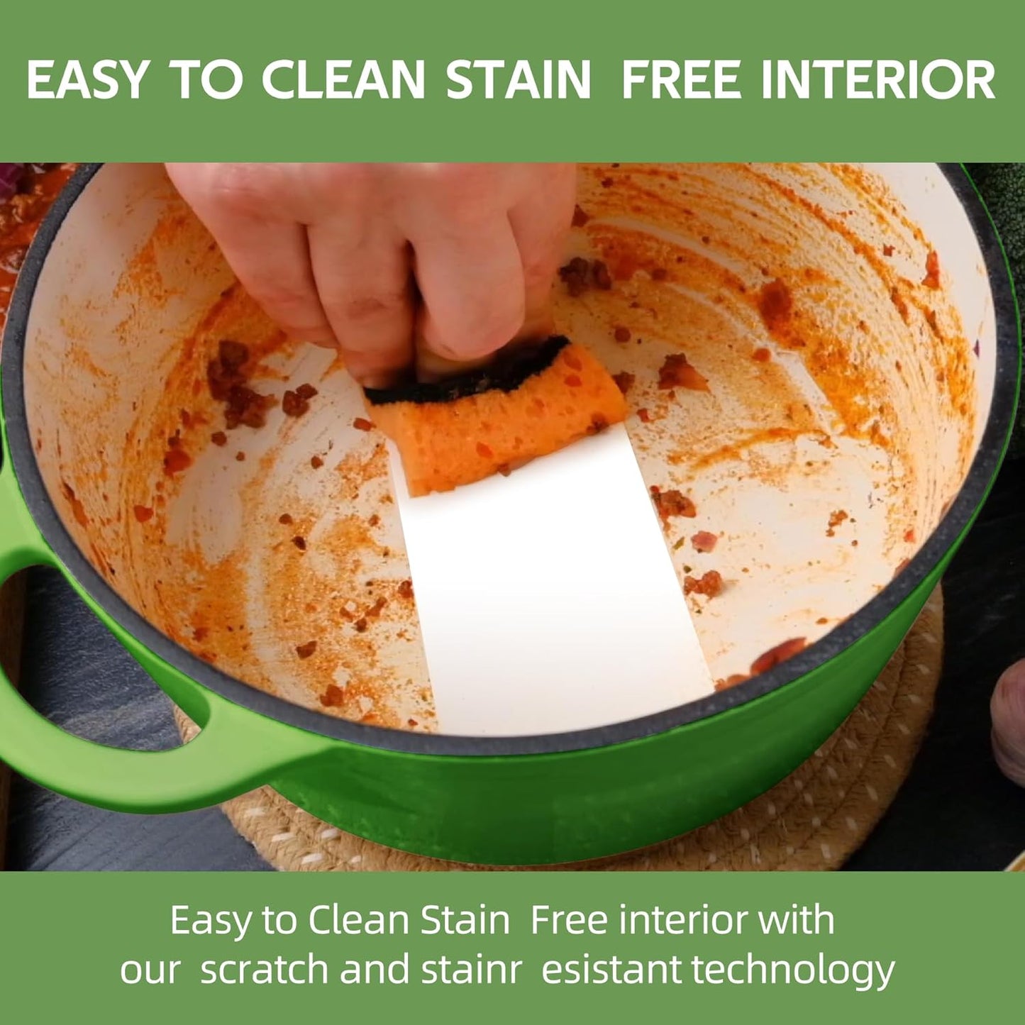 Le Creuset Enameled Cast Iron Dutch Oven - 6 Quart with Lid & Dual Handles - Oven Safe to 500°F (Green)