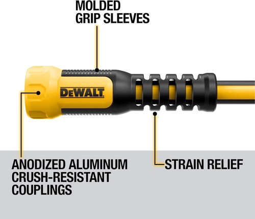 DEWALT Heavy Duty Garden Hose - 100 Feet x 5/8 Inch | Professional Grade Durability