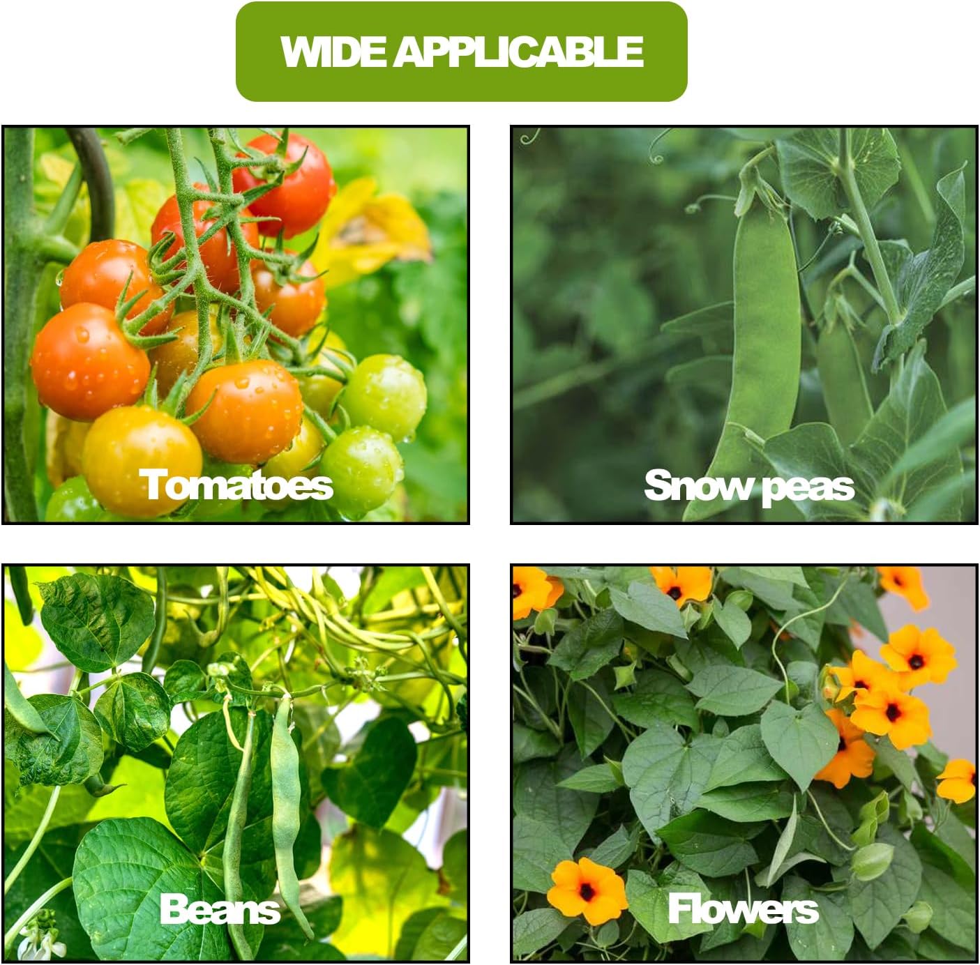 Tomato Twist | 10-Pack 16.3" Twisted Stakes with 20 Plant Support Clips for Climbing Plants