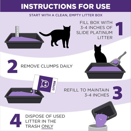 ARM & HAMMER Clump & Seal SLIDE Platinum Cat Litter - Easy Clean Technology & 14-Day Odor Control, 18 lbs
