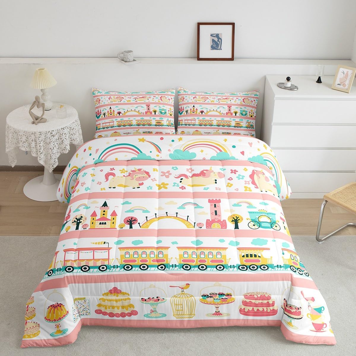 Basketball Kids Comforter Set Full Size,Geometric Basketball Court Abstract Bedding Set,Boys Girls Adults Room Decor,Ball Sports Games Down Comforter,Red Black Fashion Duvet Insert,2 Pillowcases