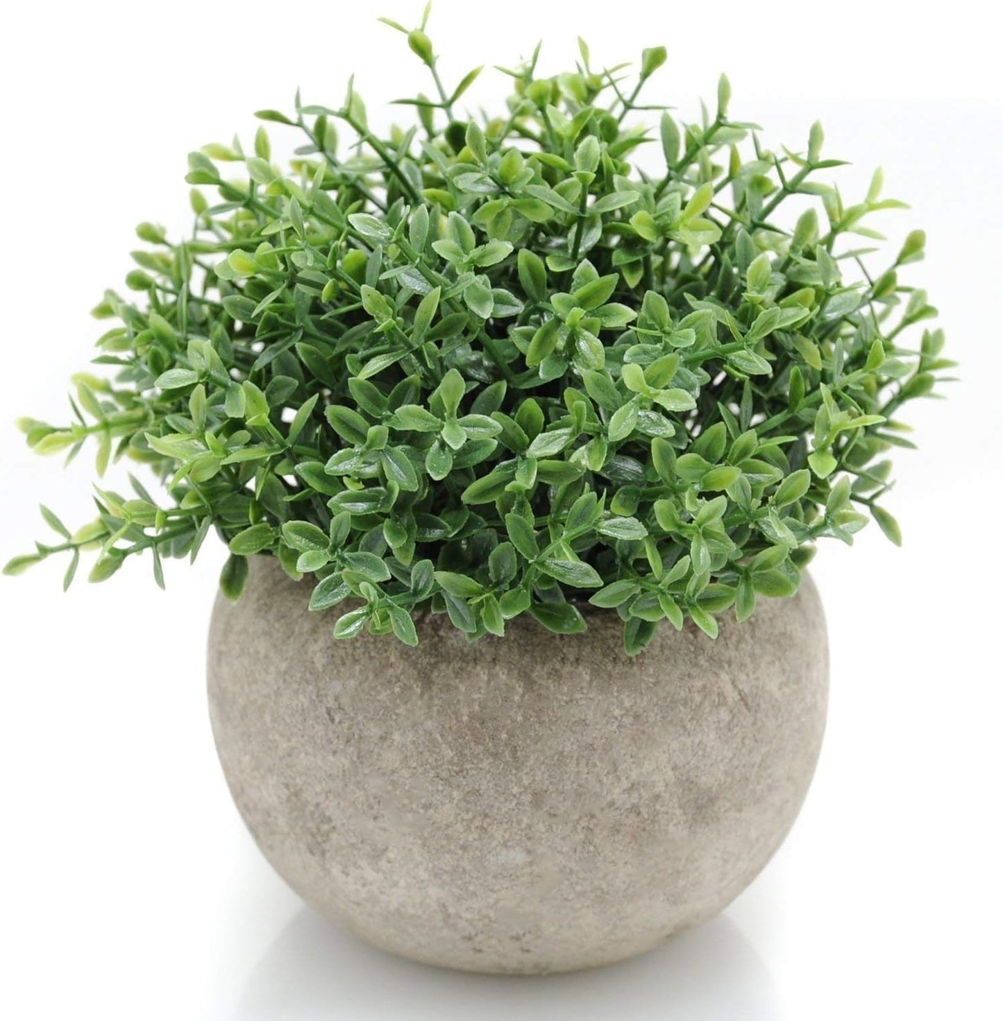 Mini Sage Green Boxwood Topiary - Artificial Potted Plant for Home & Office Decor