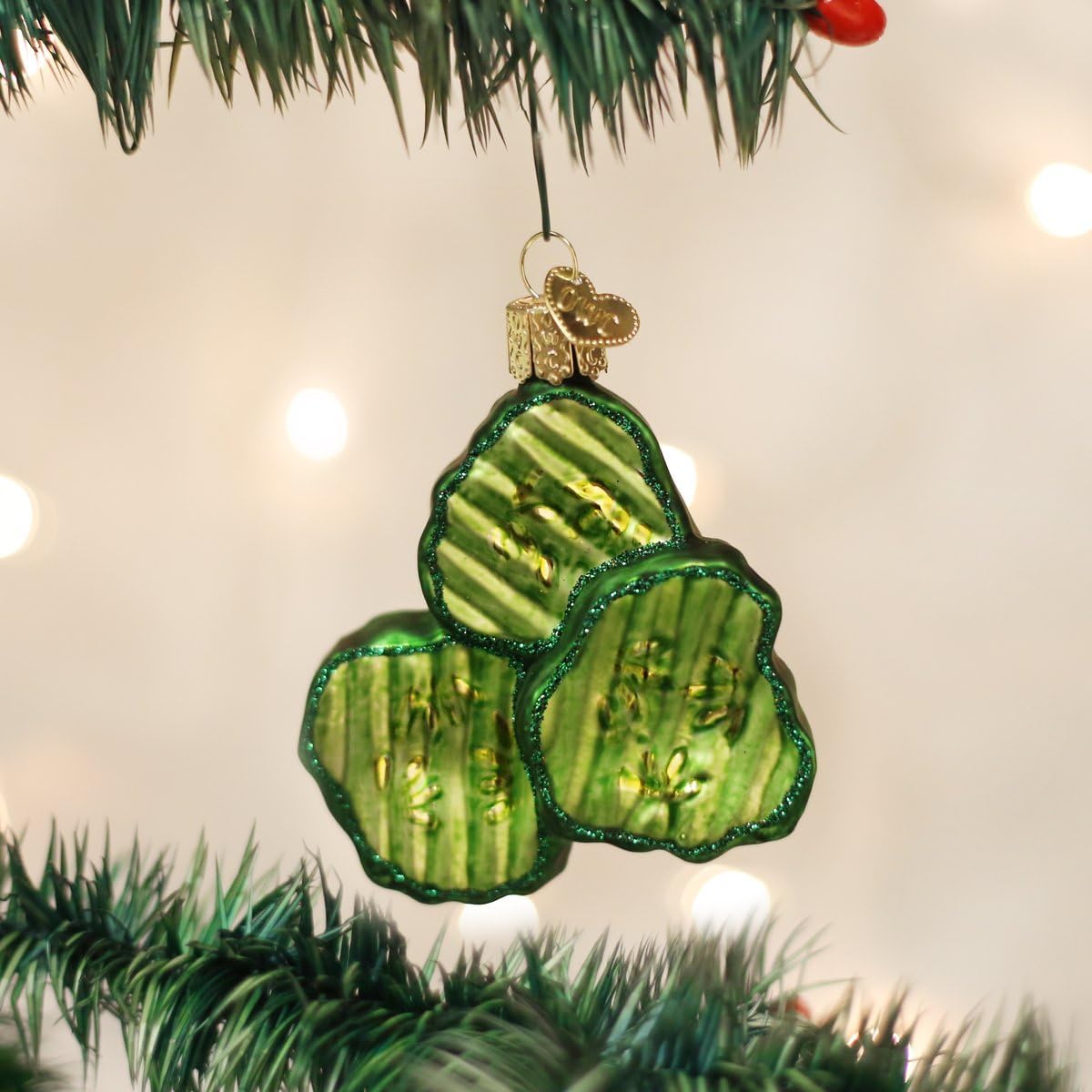Handcrafted Glass Cheese Wedge Ornament - Unique Christmas Tree Decoration