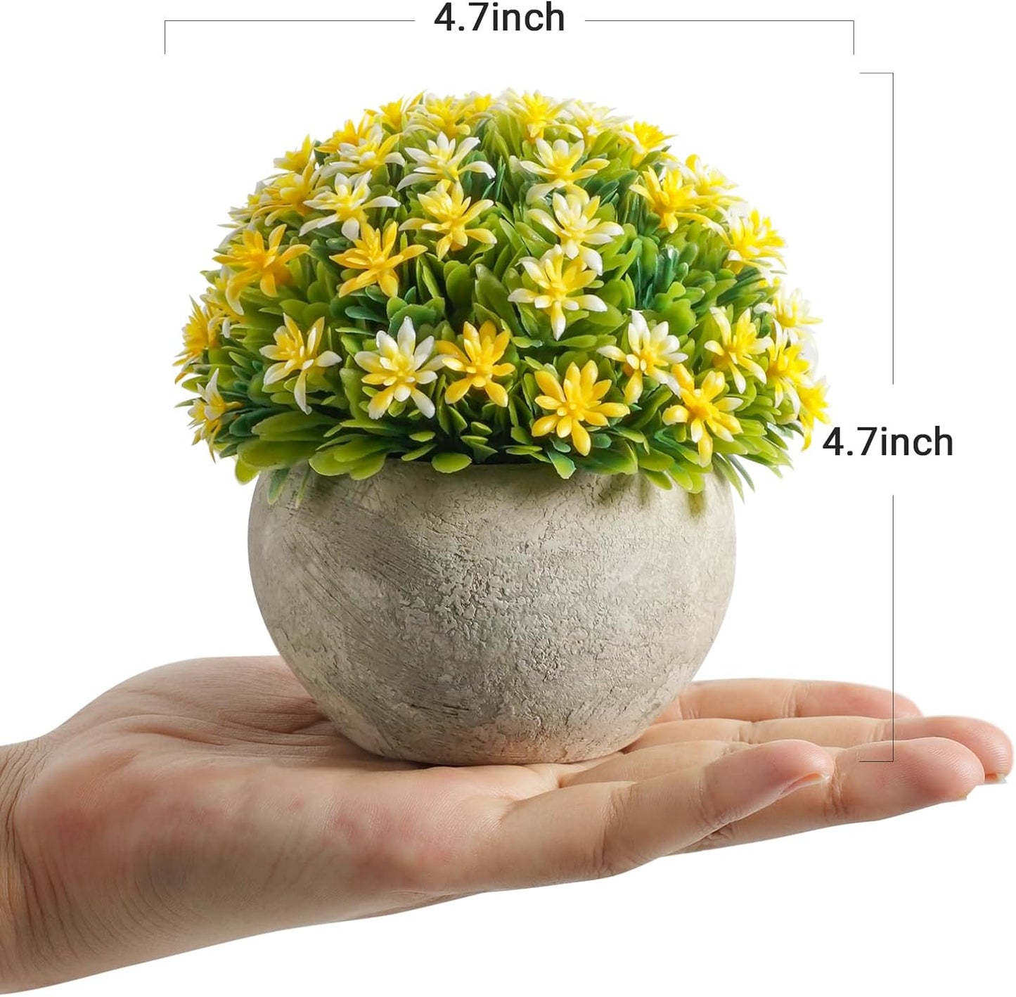 Mini Sage Green Boxwood Topiary - Artificial Potted Plant for Home & Office Decor