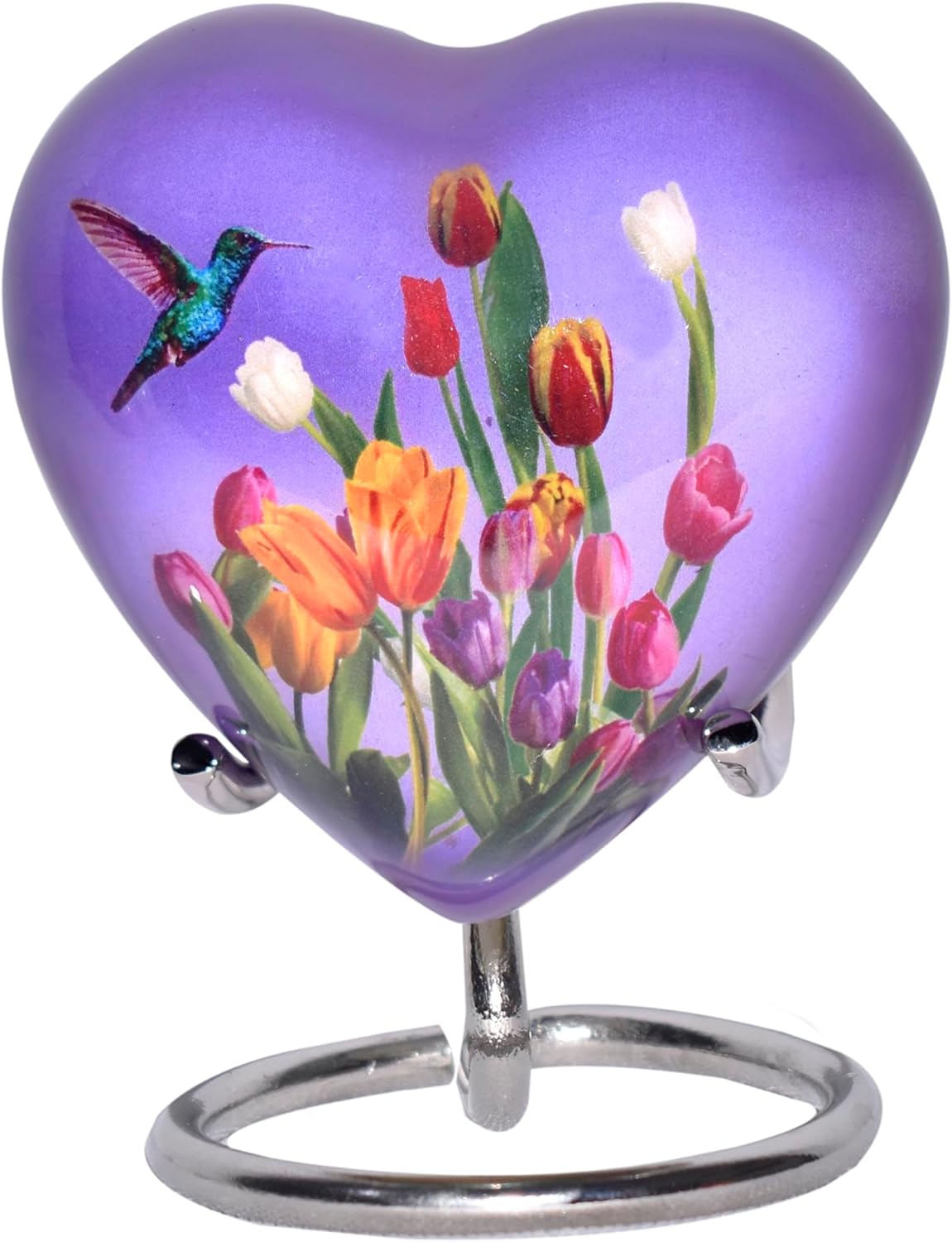 BOLD & DIVINE Adult Purple Hummingbird Cremation Urn | Human Ashes Adult Memorial urn, Burial, Funeral Cremation Urns | 200 Cubic Inches (Large Adult)