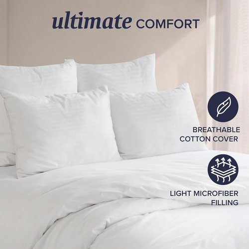 Beckham Hotel Collection Euro Size Throw Pillows - Set of 2 | 26 x 26 Down Alternative Inserts for Bed & Couch