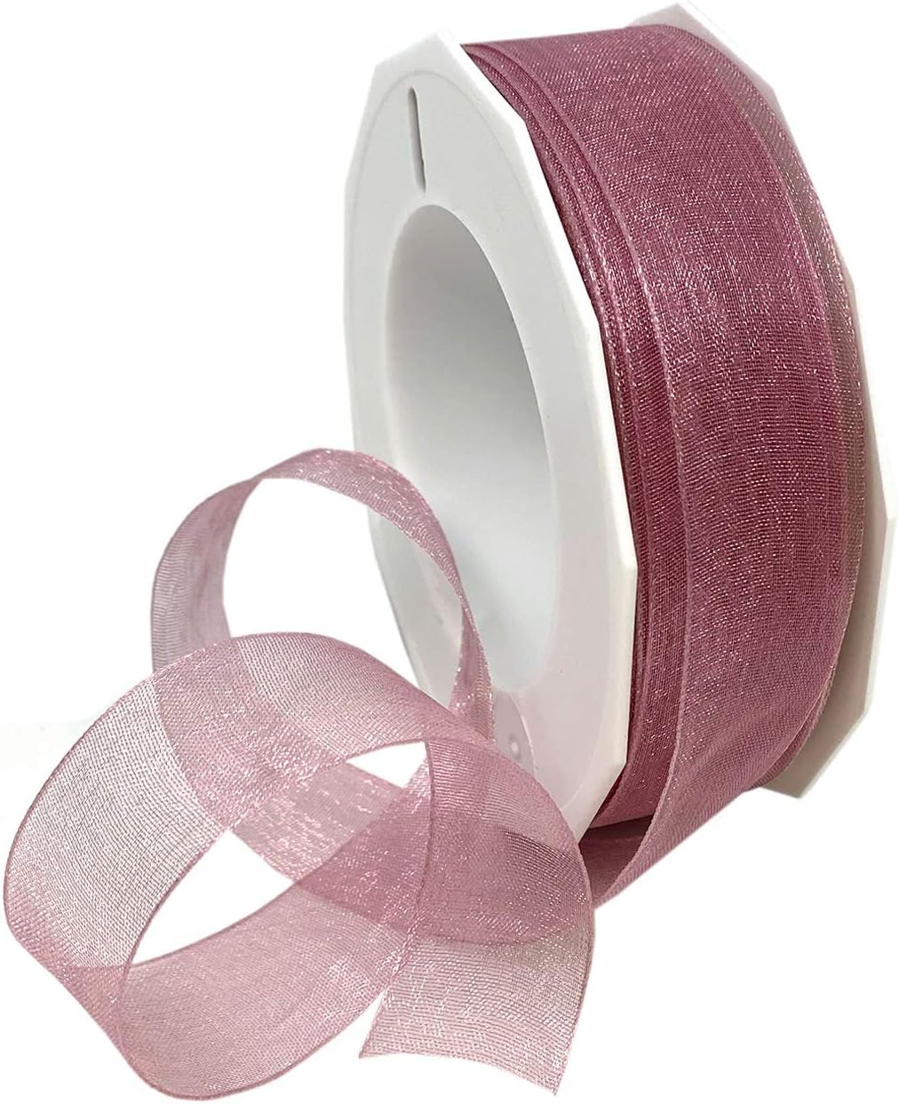 Red Organdy Nylon Ribbon - 5/8 Inch x 100 Yards | Morex 91803/100-609