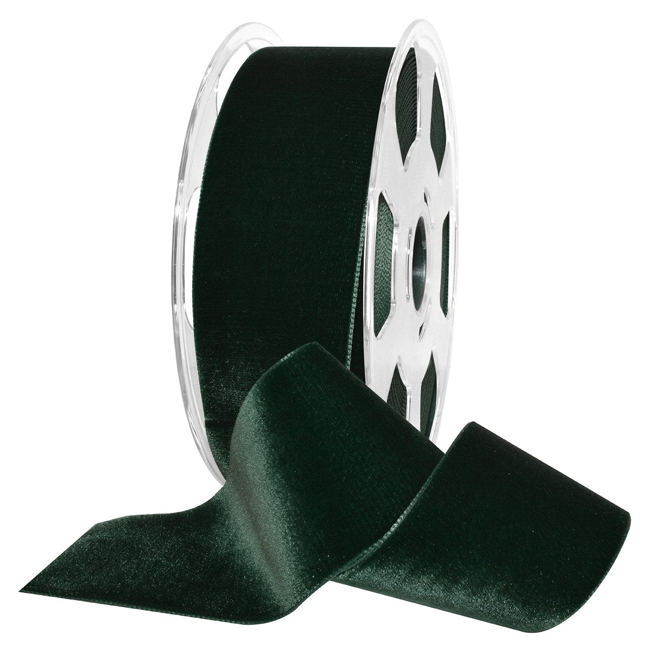 Navy Nylvalour Velvet Ribbon - 5/8 Inch x 11 Yards - Morex Crafting Supplies
