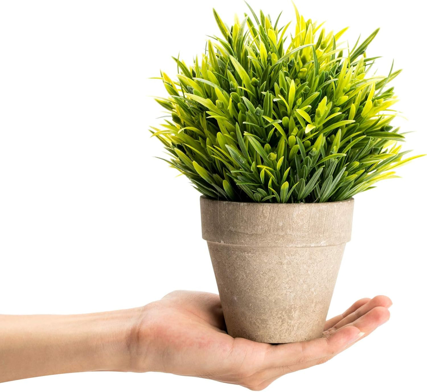 Mini Sage Green Boxwood Topiary - Artificial Potted Plant for Home & Office Decor