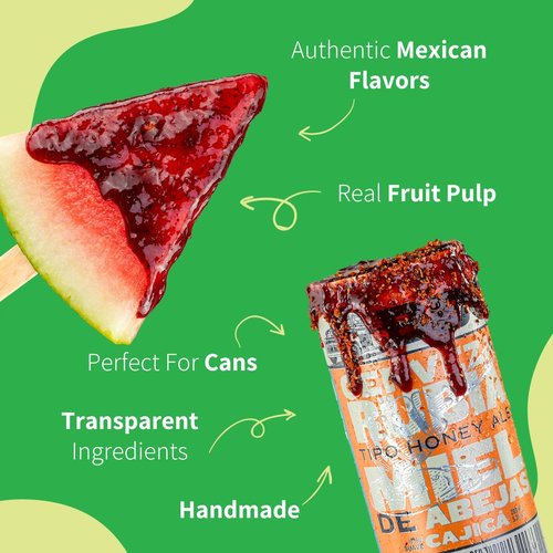 CHILEMOY Rim Dip Chamoy | Handcrafted Mexico | Chamoy Rim Paste for Cocktails, Seltzer, Michelada Rim Dip | Tajin Rimmer for Cocktails 8oz Original