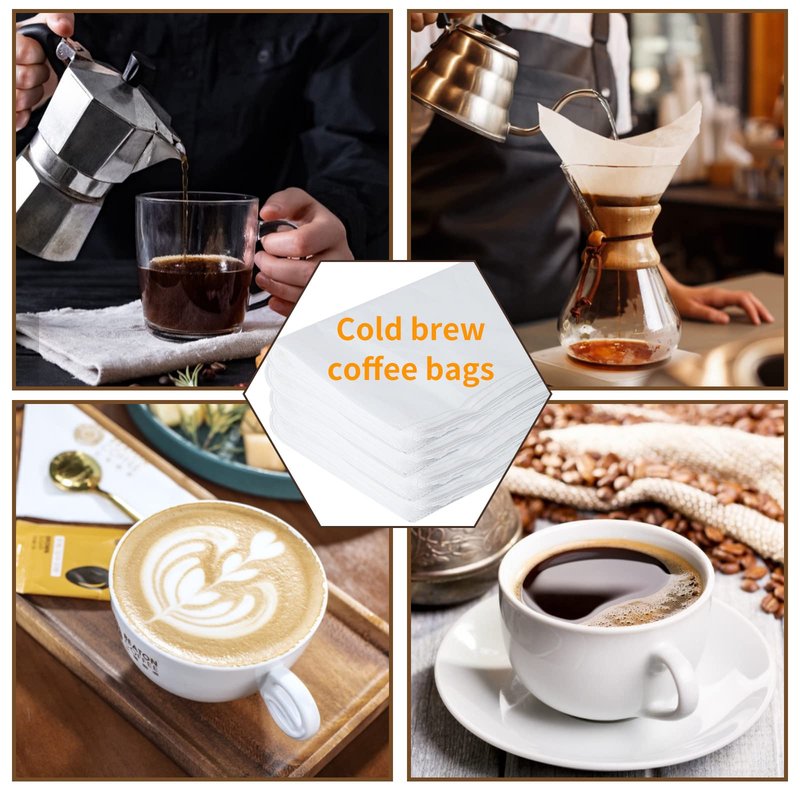 100 Pack Cold Brew Coffee Filters, 20" X 20" Commercial Cold Brew Filters, Filter Bag for Brew Up To 5 LBS Coffee, 5 Gallon Coffee Filter