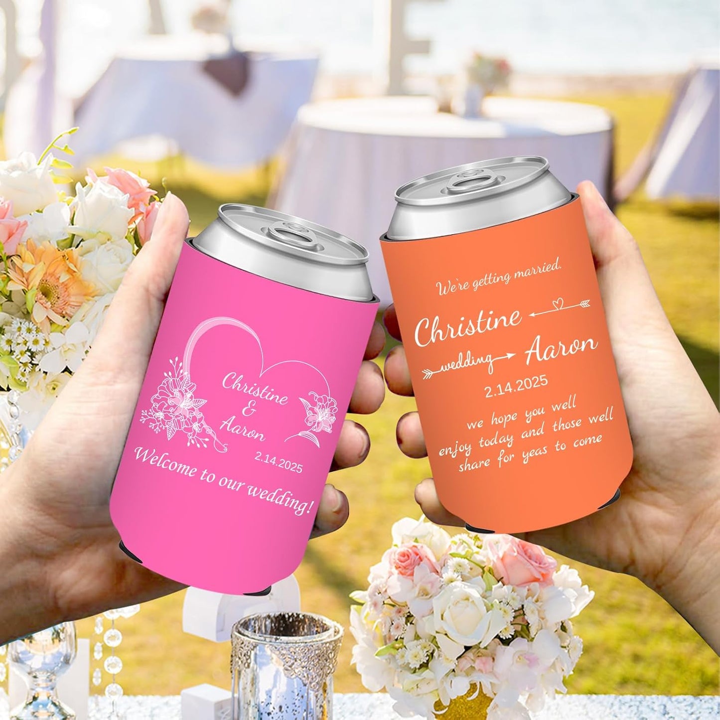 Skiennix Custom Can Cooler - Insulated Drink Holder for 12 oz Cans & Bottles | Personalized for Events