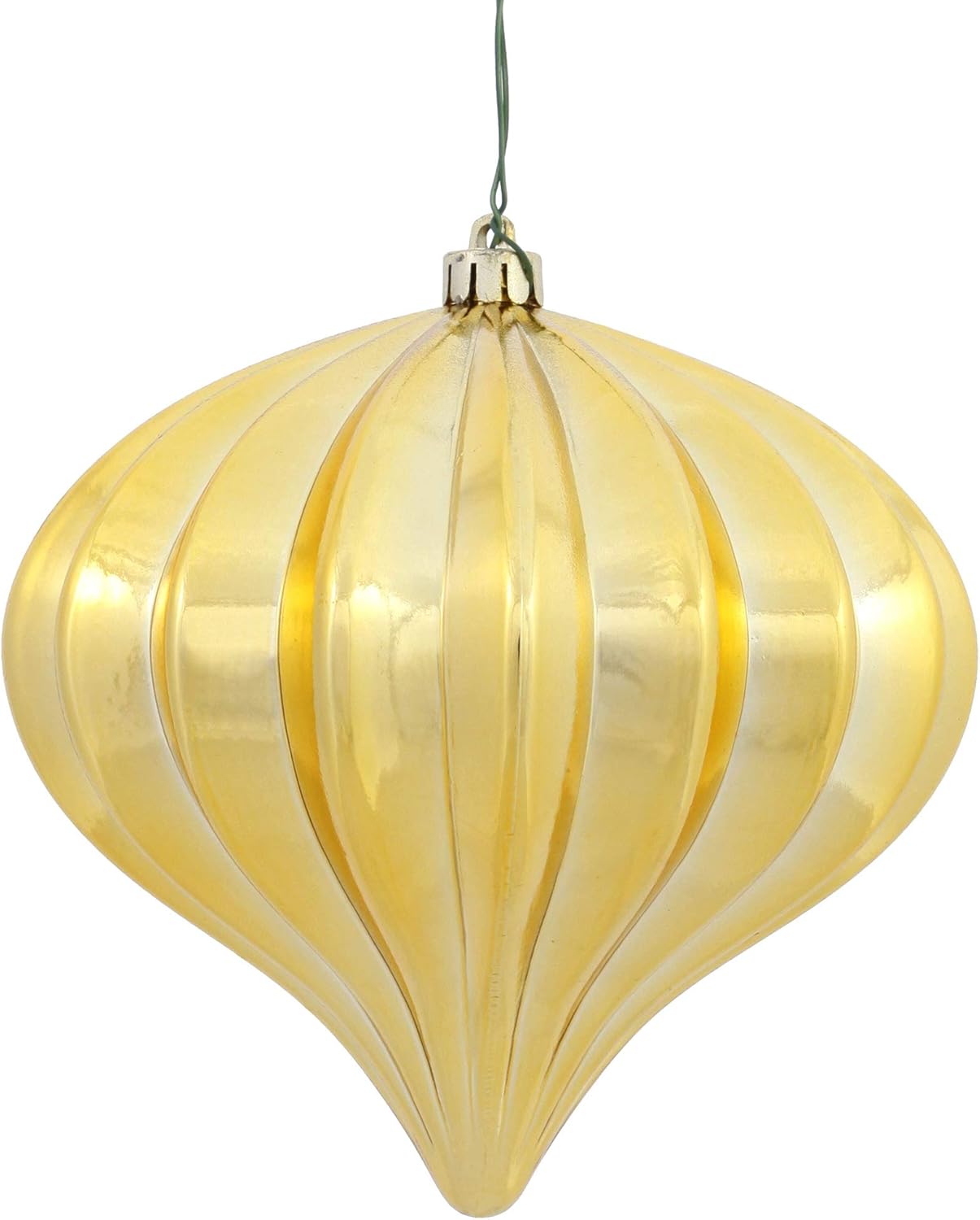 Burnished Orange Matte Onion Christmas Ornaments - UV Treated, Set of 3 by Vickerman
