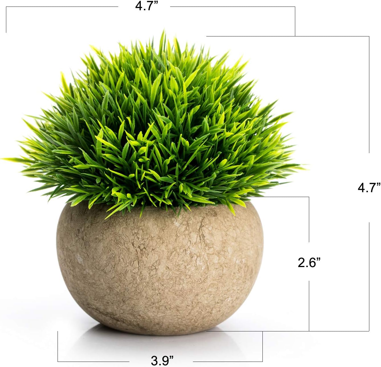 Mini Sage Green Boxwood Topiary - Artificial Potted Plant for Home & Office Decor