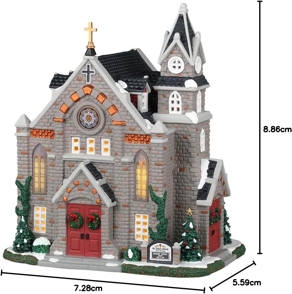 Lemax St. Luke's Church Figurine - Charming Holiday Decor | Perfect for Christmas Displays