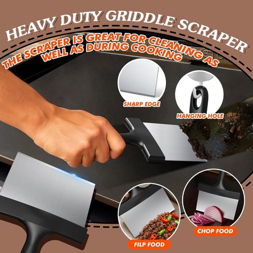 Blackstone 19-in-1 Griddle Cleaning Kit | Complete Flat Top Grill Cleaning Set with Scraper & Brush