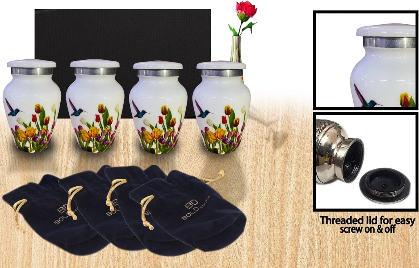 BOLD & DIVINE Adult Purple Hummingbird Cremation Urn | Human Ashes Adult Memorial urn, Burial, Funeral Cremation Urns | 200 Cubic Inches (Large Adult)