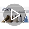 Cherry Wood Wide Shoulder Hangers - Heavy-Duty Suit & Coat Hangers, 6 Pack