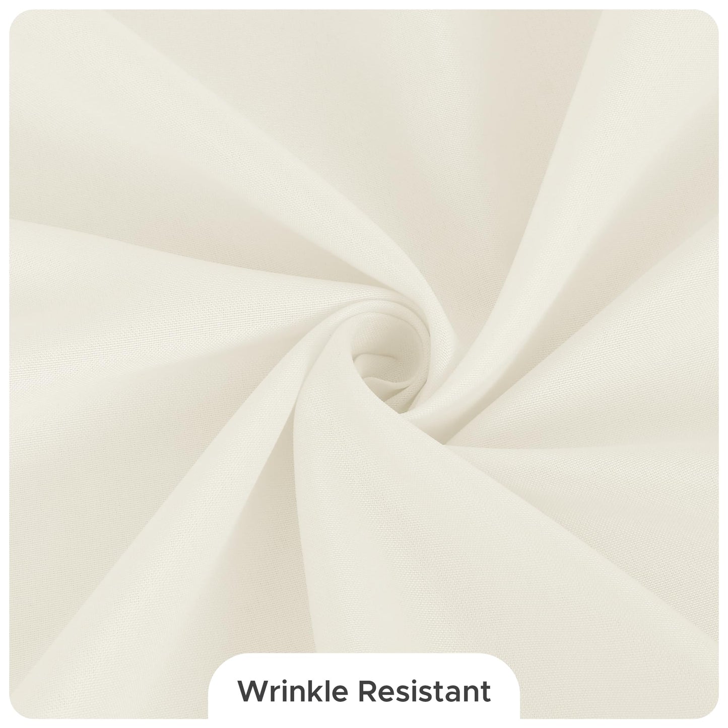 Fitable 8 Pack Round Tablecloths: Stain Resistant Wrinkle Free Circle Table Clothes, Washable Reusable Polyester Table Covers for Wedding Party Birthday Banquet Reception(Ivory, 84 Inch)