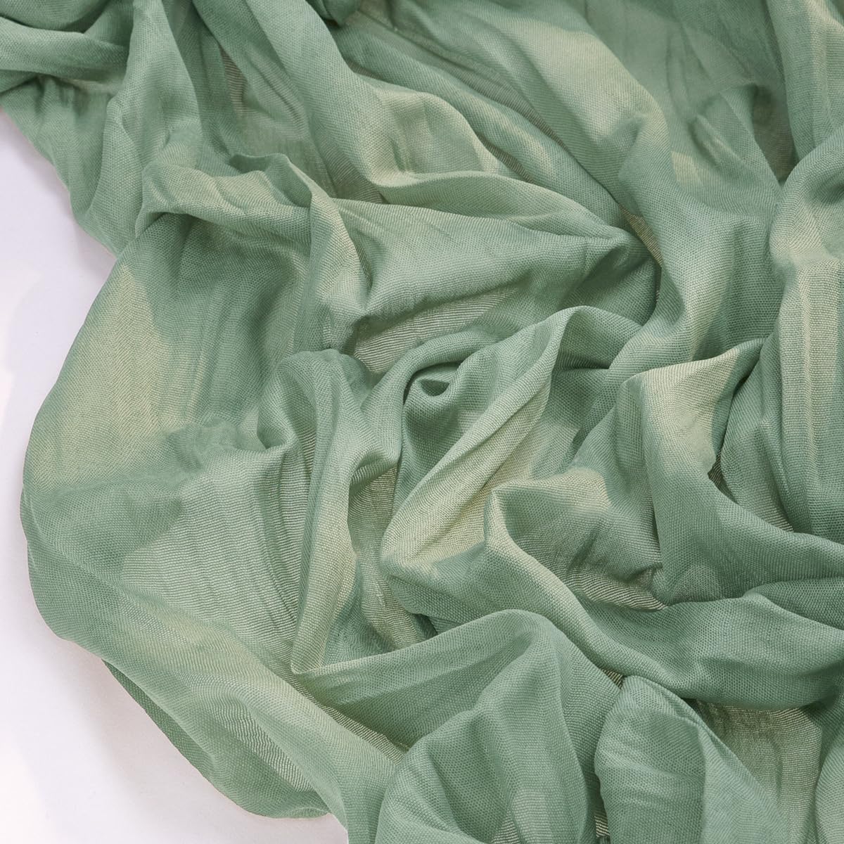 Socomi Sage Green Cheesecloth Table Runner Easter Spring Boho Rustic Farmhouse Gauze 120 inch 10FT Cheese Cloth Runner for Wedding Party Baby Shower Birthday Home Decor Holiday Decorations