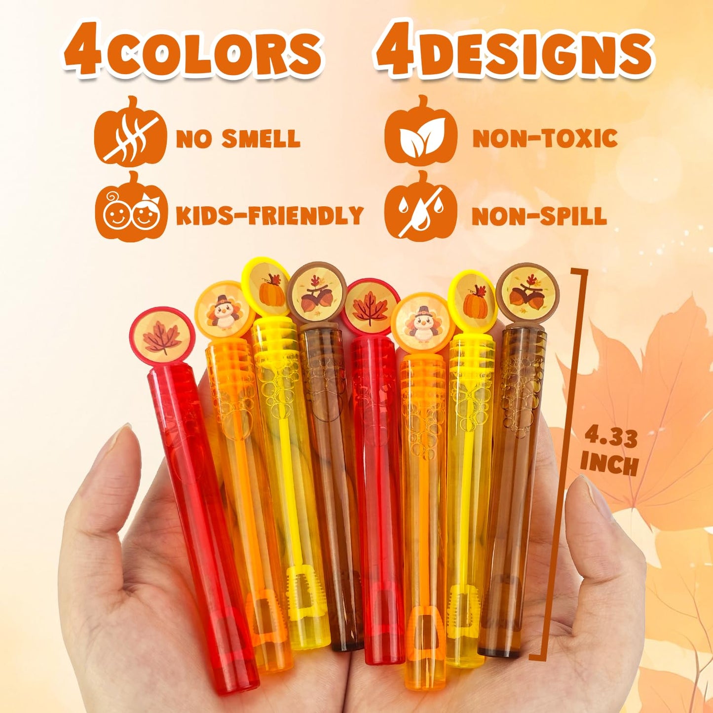Thanksgiving Mini Bubbles Party Favors for Kids 20 Pack, Friendsgiving Toys Gifts Goody Treat Bag Stuffers Supplies for Toddler, Fall Autumn School Games Prizes Candy Basket Filler Stuff Activities