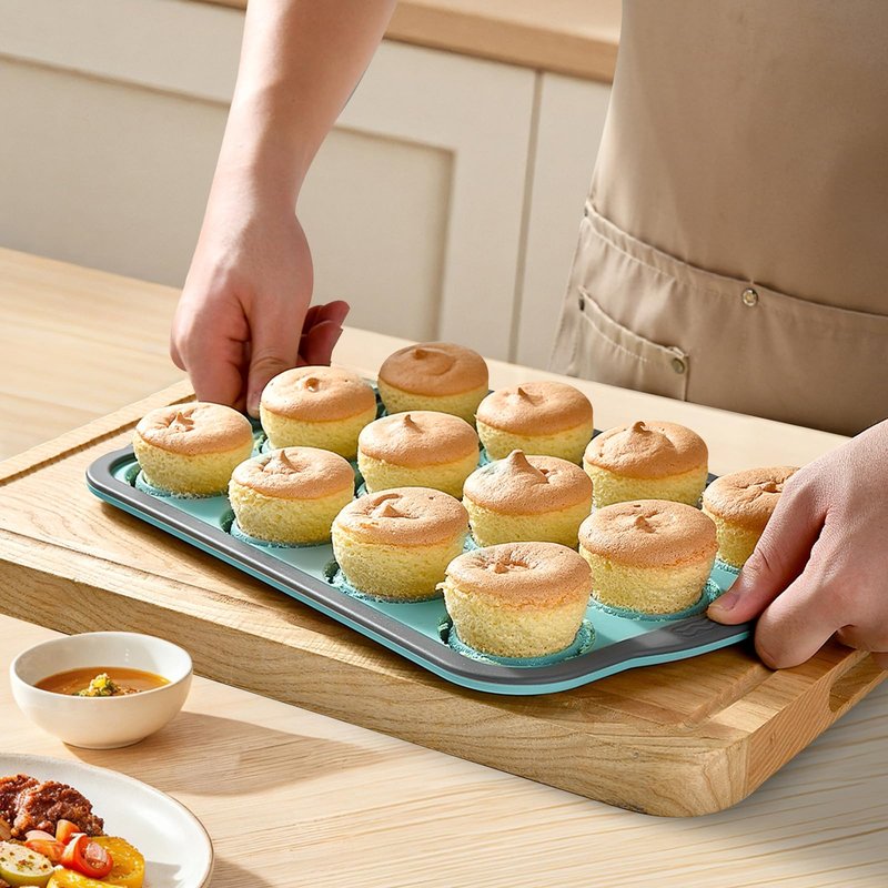 YiYeraio Silicone Muffin Pans for Baking with Metal Frame, 6 Cup Silicone Muffin Pan, Nonstick Cupcake Pan, BPA Free Muffin Tins Easy to Pop Cupcake Baking Pan Molds for Oven Dishwasher Safe
