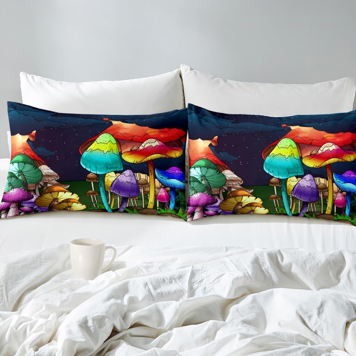 Cute Cartoon Dinosaur Bedding Set, Ultra Soft Full Size Comforter Set for Boys, Lovely Dinosaur Printed Comforter for Kids Teens, Dark Blue Microfiber Quilt for All Season 3Pcs with Pillowcases