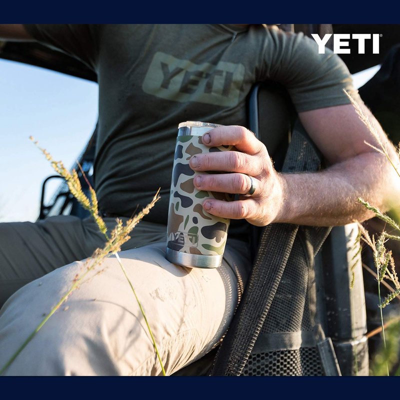 YETI Rambler 20 oz Tumbler, Stainless Steel, Vacuum Insulated with MagSlider Lid, Camo