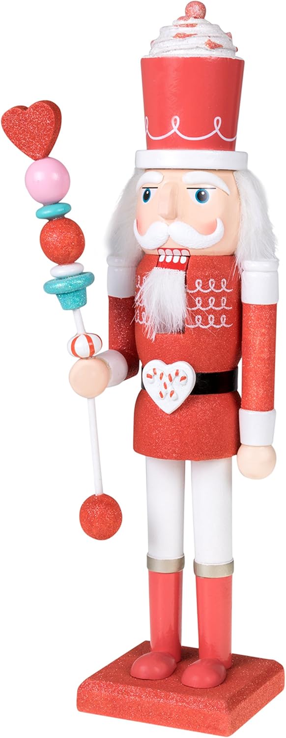 Red Prince 12-Inch Wooden Nutcracker - Festive Christmas Décor for Shelves & Tables