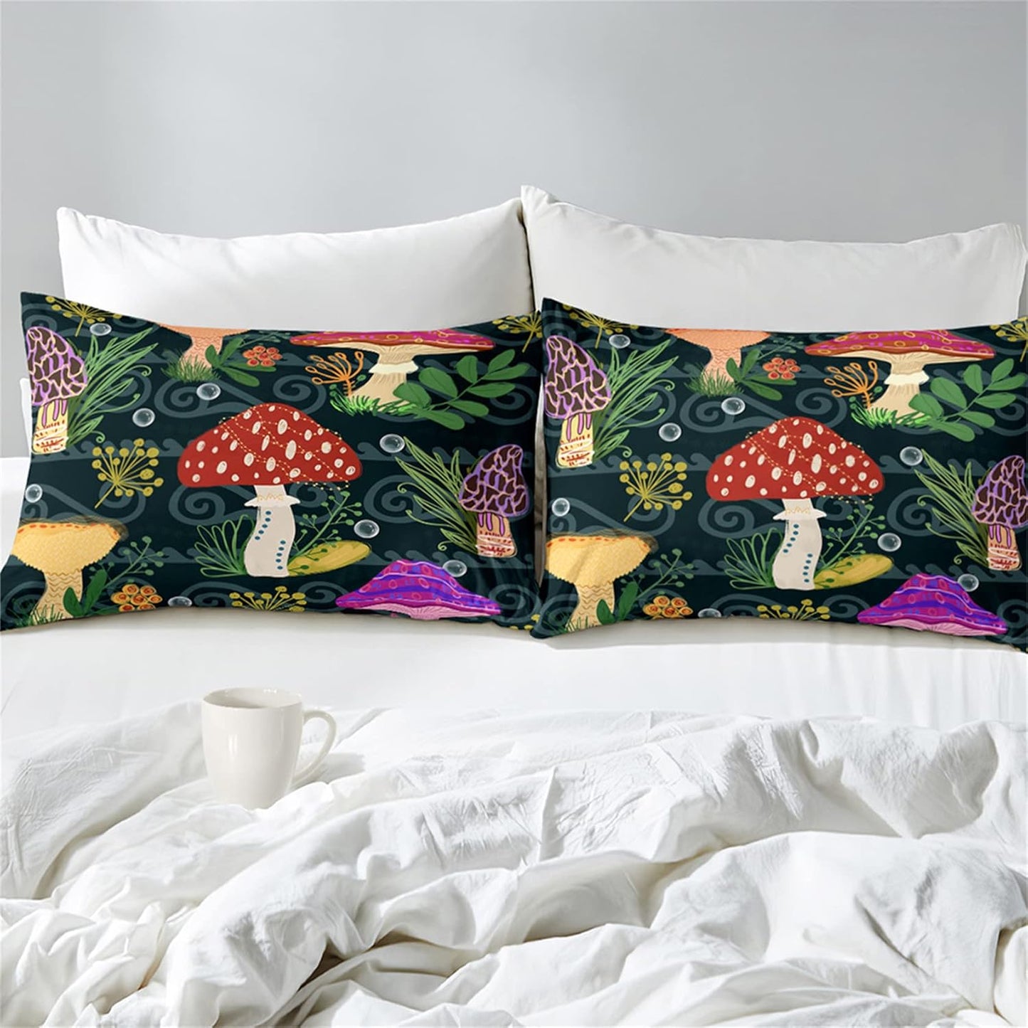 Cute Cartoon Dinosaur Bedding Set, Ultra Soft Full Size Comforter Set for Boys, Lovely Dinosaur Printed Comforter for Kids Teens, Dark Blue Microfiber Quilt for All Season 3Pcs with Pillowcases